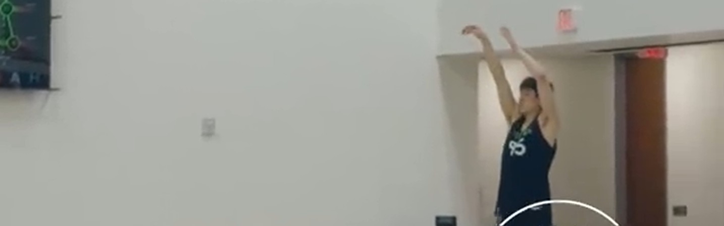 杨瀚森试训森林狼视频！三分精准，强打+妙传亮眼，结束后直呼累