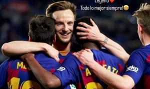 华体会hth登录-法蒂社媒晒与拉基蒂奇拥抱照片：祝贺你度过杰出的职业生涯